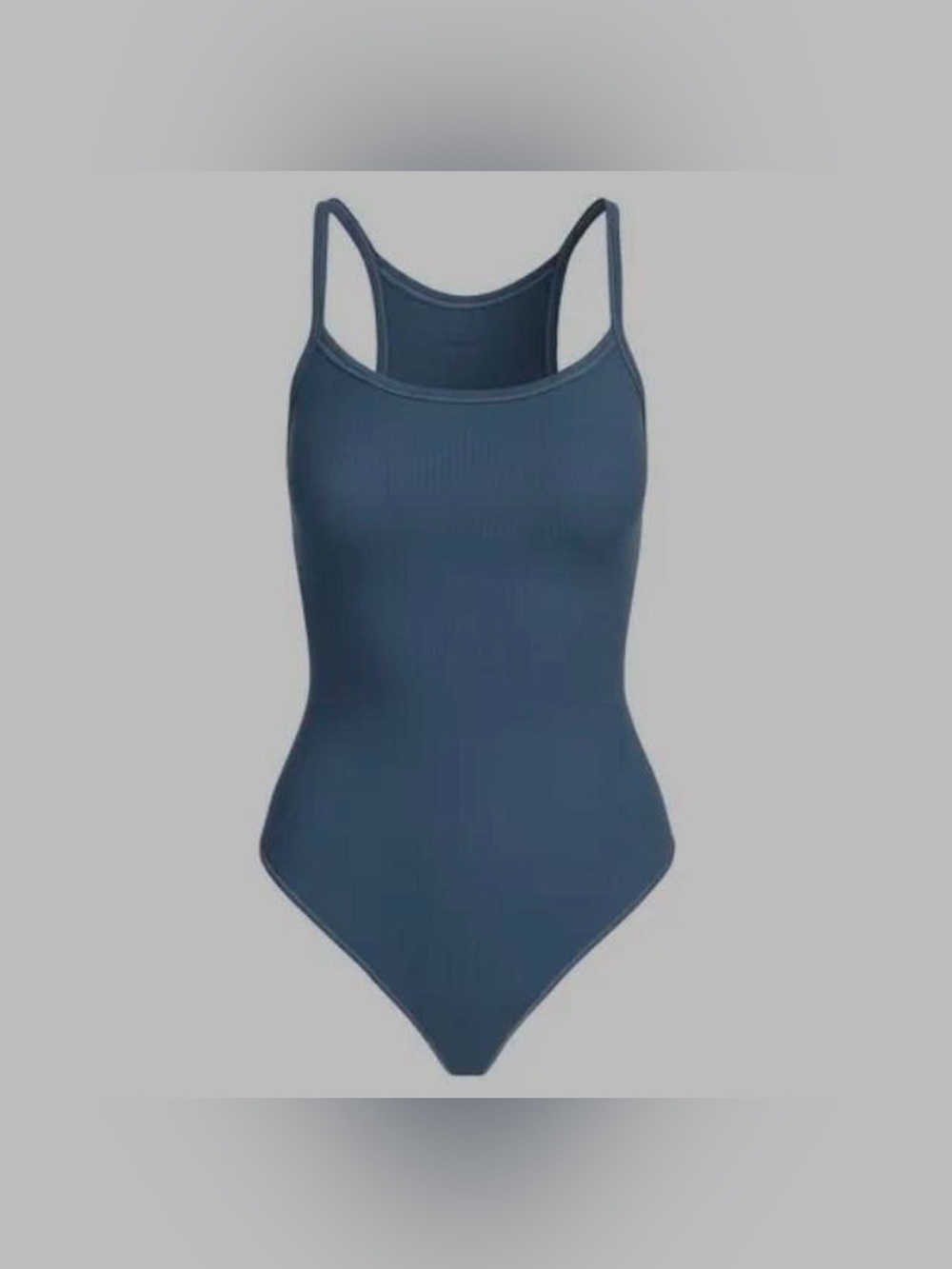 SKIMS COTTON RIB TANK BODYSUIT SL-THG-6958W COLOR: SOOT SIZE: 3X